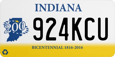 IN license plate 924KCU