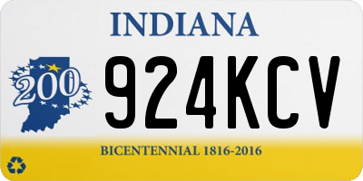 IN license plate 924KCV