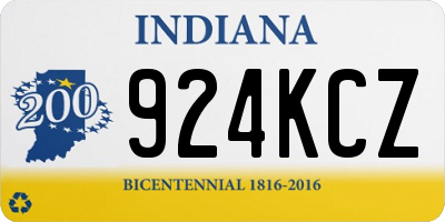 IN license plate 924KCZ