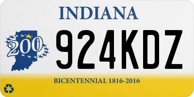 IN license plate 924KDZ