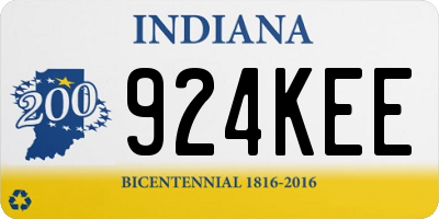 IN license plate 924KEE