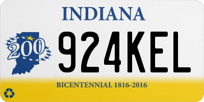 IN license plate 924KEL