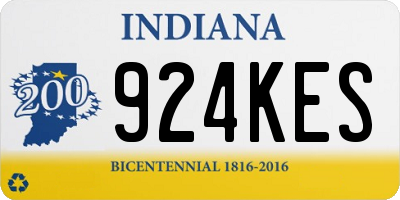 IN license plate 924KES