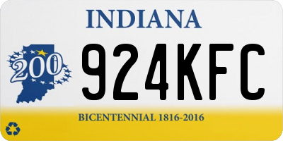 IN license plate 924KFC