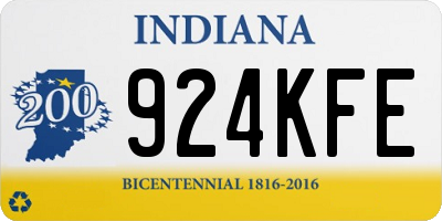 IN license plate 924KFE