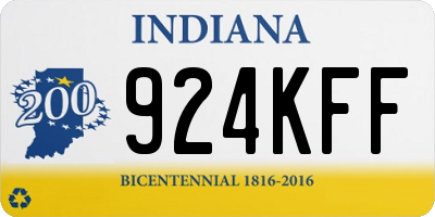 IN license plate 924KFF