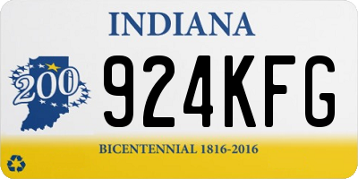 IN license plate 924KFG
