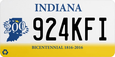IN license plate 924KFI