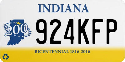 IN license plate 924KFP