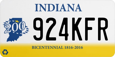 IN license plate 924KFR