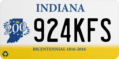 IN license plate 924KFS