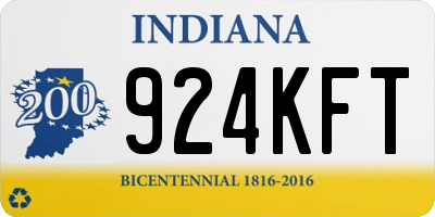 IN license plate 924KFT