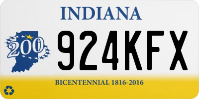 IN license plate 924KFX