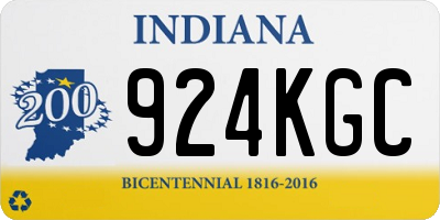 IN license plate 924KGC