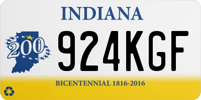 IN license plate 924KGF