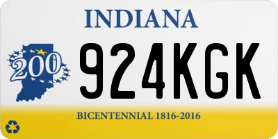 IN license plate 924KGK