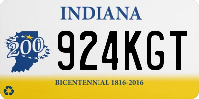 IN license plate 924KGT