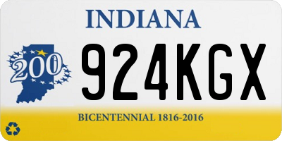 IN license plate 924KGX