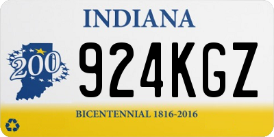 IN license plate 924KGZ