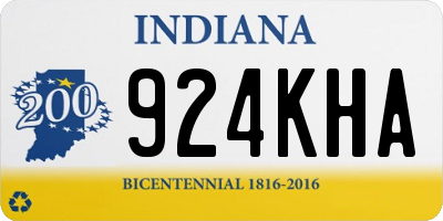 IN license plate 924KHA