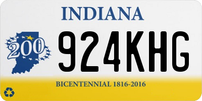 IN license plate 924KHG