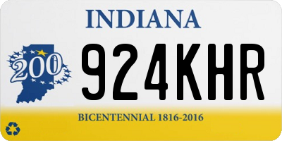 IN license plate 924KHR