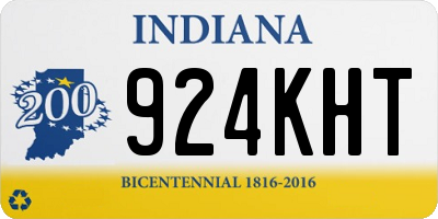 IN license plate 924KHT