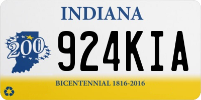 IN license plate 924KIA