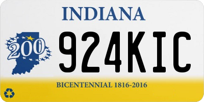 IN license plate 924KIC