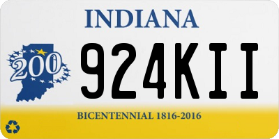 IN license plate 924KII