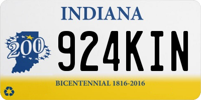 IN license plate 924KIN