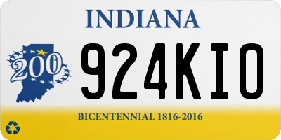 IN license plate 924KIO