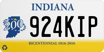 IN license plate 924KIP