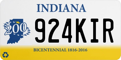 IN license plate 924KIR