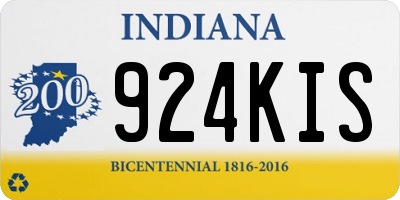 IN license plate 924KIS