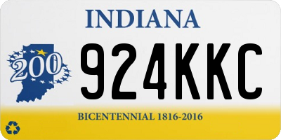 IN license plate 924KKC