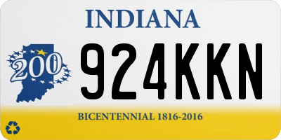 IN license plate 924KKN