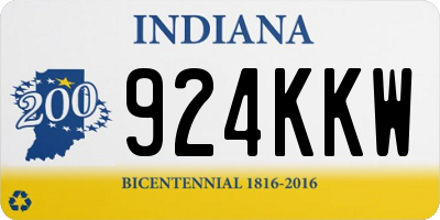 IN license plate 924KKW
