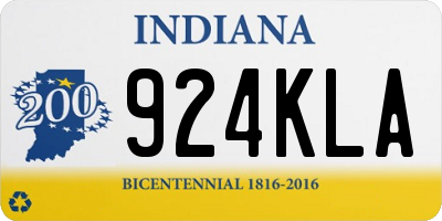 IN license plate 924KLA