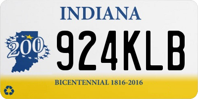 IN license plate 924KLB