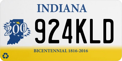 IN license plate 924KLD