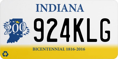 IN license plate 924KLG