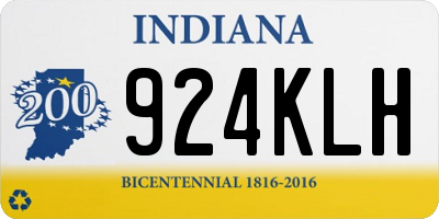 IN license plate 924KLH