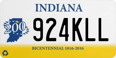 IN license plate 924KLL