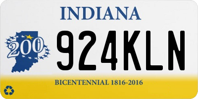 IN license plate 924KLN