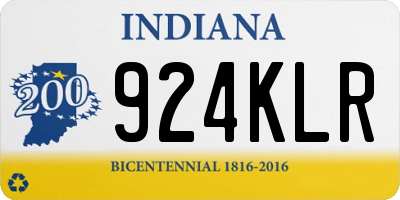 IN license plate 924KLR