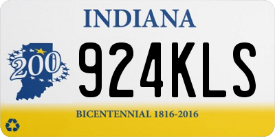 IN license plate 924KLS