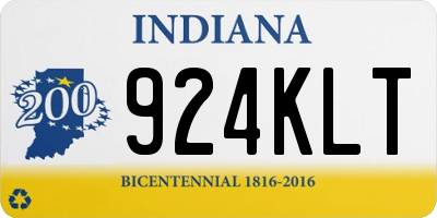 IN license plate 924KLT