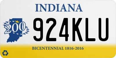IN license plate 924KLU
