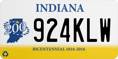 IN license plate 924KLW